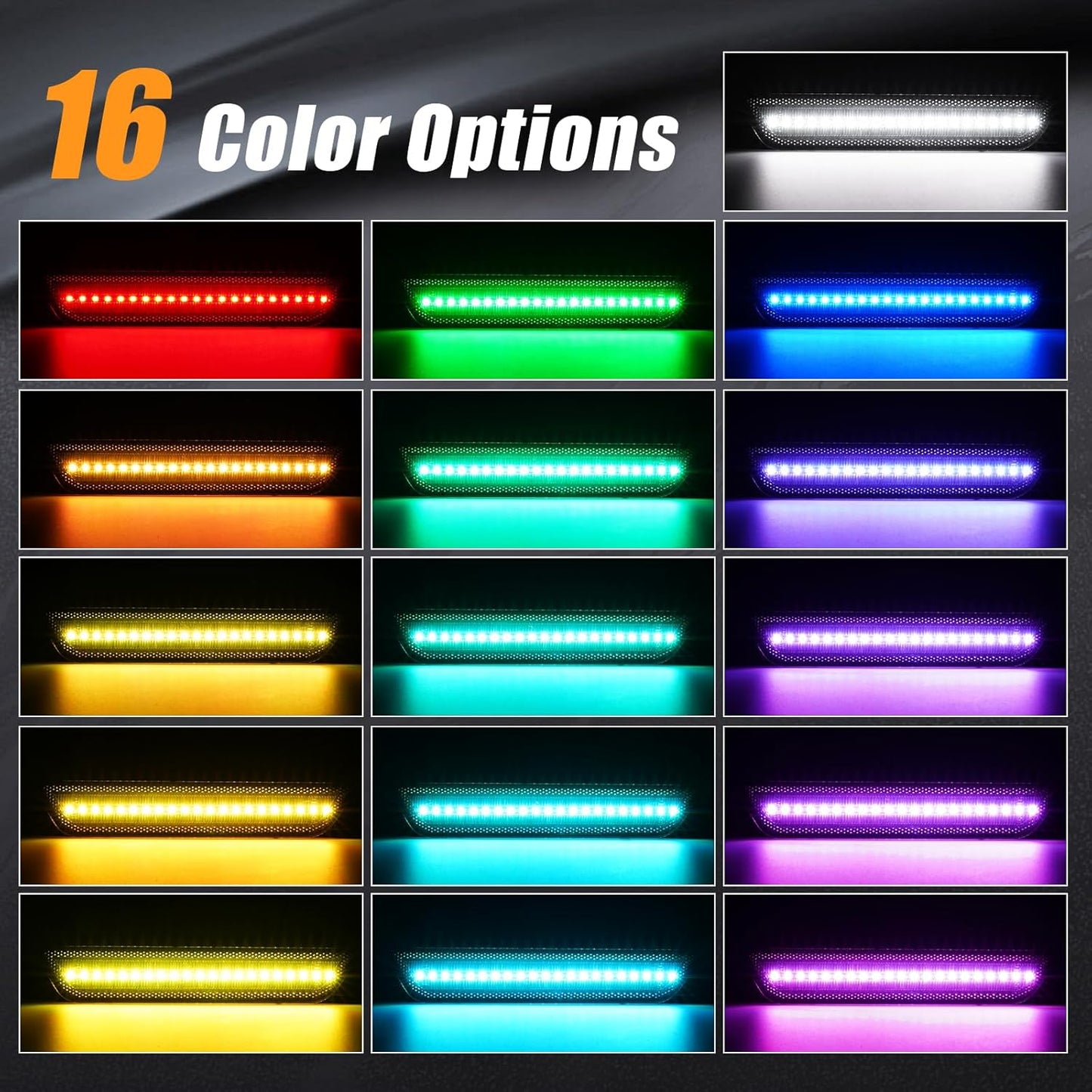 2010-15 Camaro Smoked RGB LED Side Markers image 3