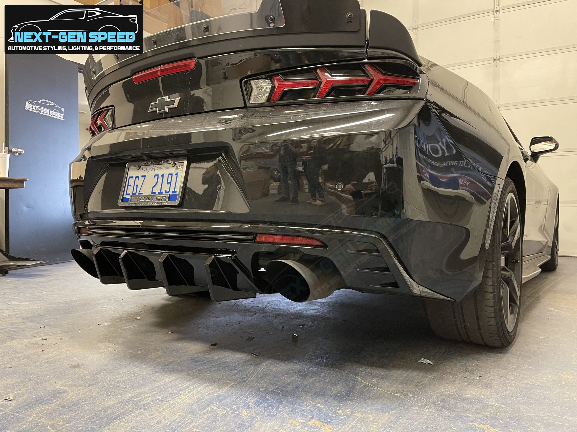 2016 - 24 Camaro Gloss/Matte/Carbon 3PC Diffuser | Single Tip/Quad Tip image 20