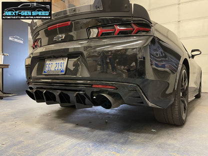 2016 - 24 Camaro Gloss/Matte/Carbon 3PC Diffuser | Single Tip/Quad Tip image 20
