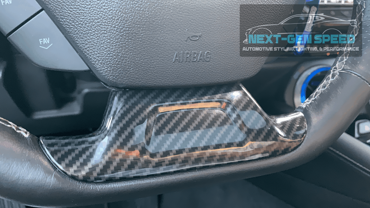 2016 - 24 Camaro Steering Wheel Trim Cover Kit  | Colored / Carbon Fiber image 3
