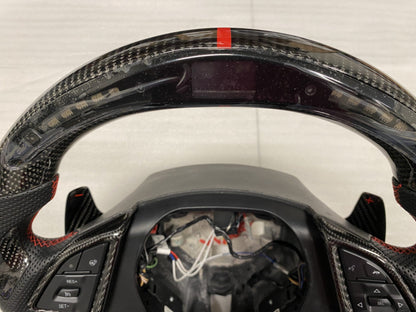 2016 - 24 Camaro LED Carbon Fiber Steering Wheel (Complete/Heated) | Next-Gen Carbon