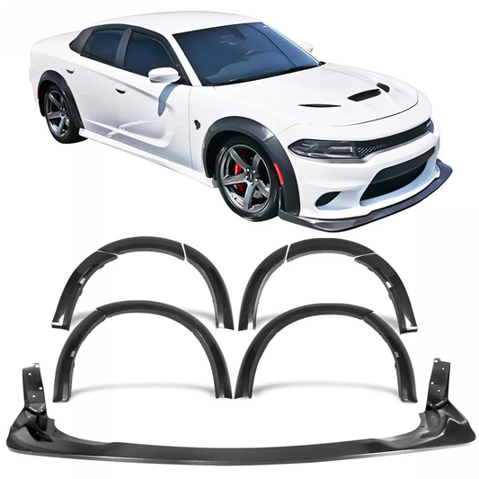 2015 - 23 Charger Charger SRT Wide Body Fender Flare + Splitter Kit