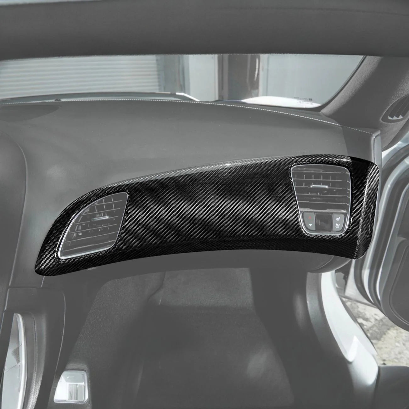 Corvette C7 Dry Carbon Fiber Passenger Side Dash Air Duct Vent Panel Cover image 0