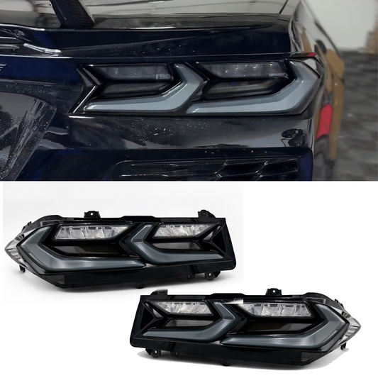 C8 Corvette Smoked Euro LED Tail Lights image 0