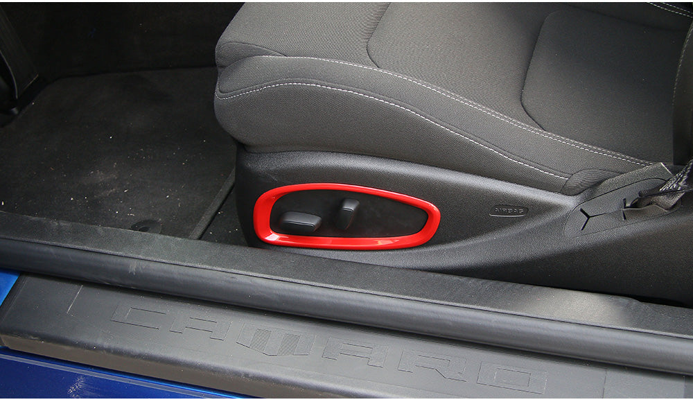 2016 - 24 Camaro Seat Trim Frame Cover Kit Colored/Carbon Fiber image 2