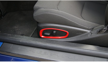 2016 - 24 Camaro Seat Trim Frame Cover Kit Colored/Carbon Fiber image 2