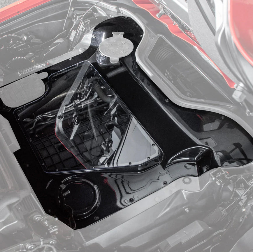 C8 Corvette HTC Convertible Clear Carbon Flash Engine Bay Panel Cover image 0