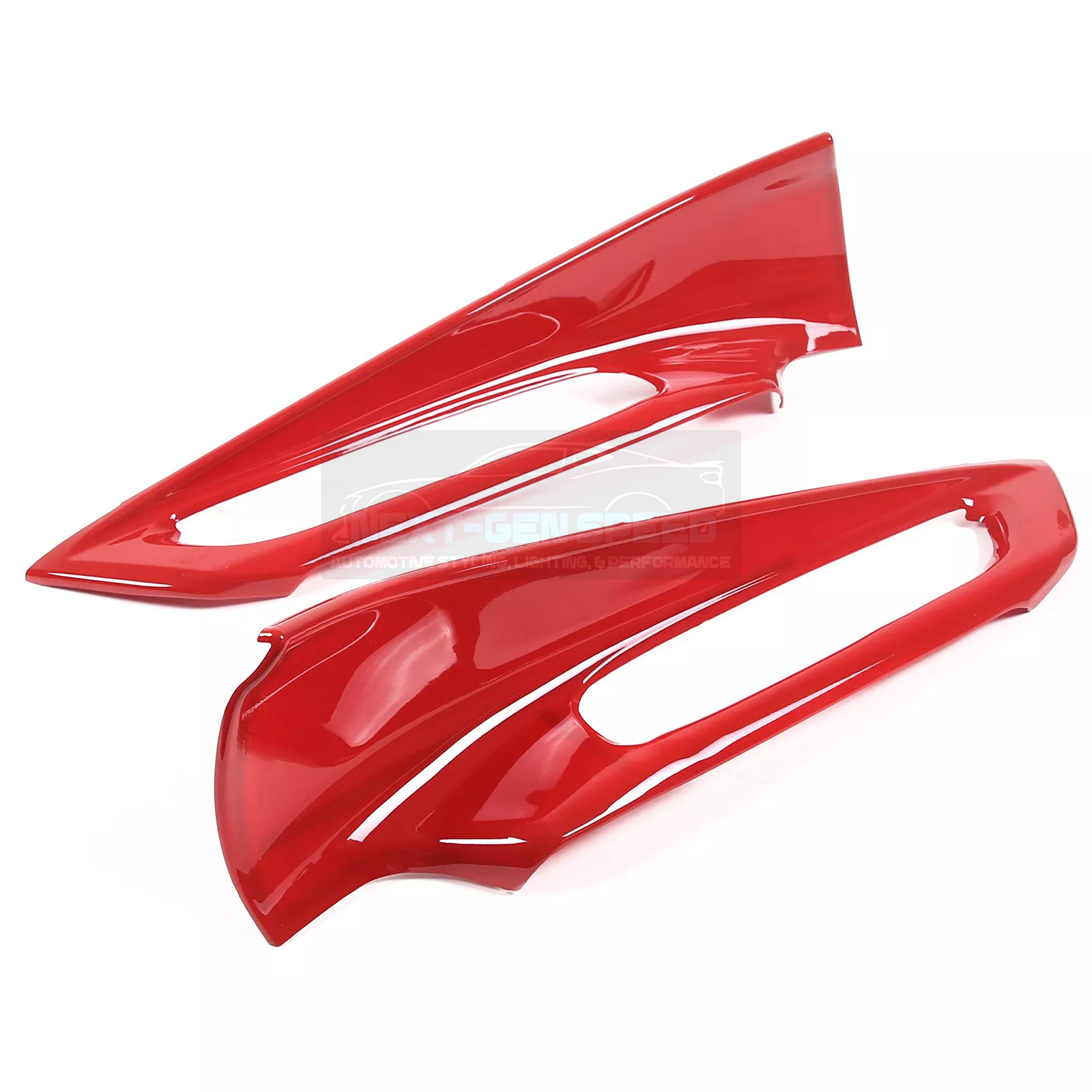 C8 Corvette Red Interior ABS Window Switch Frame Covers