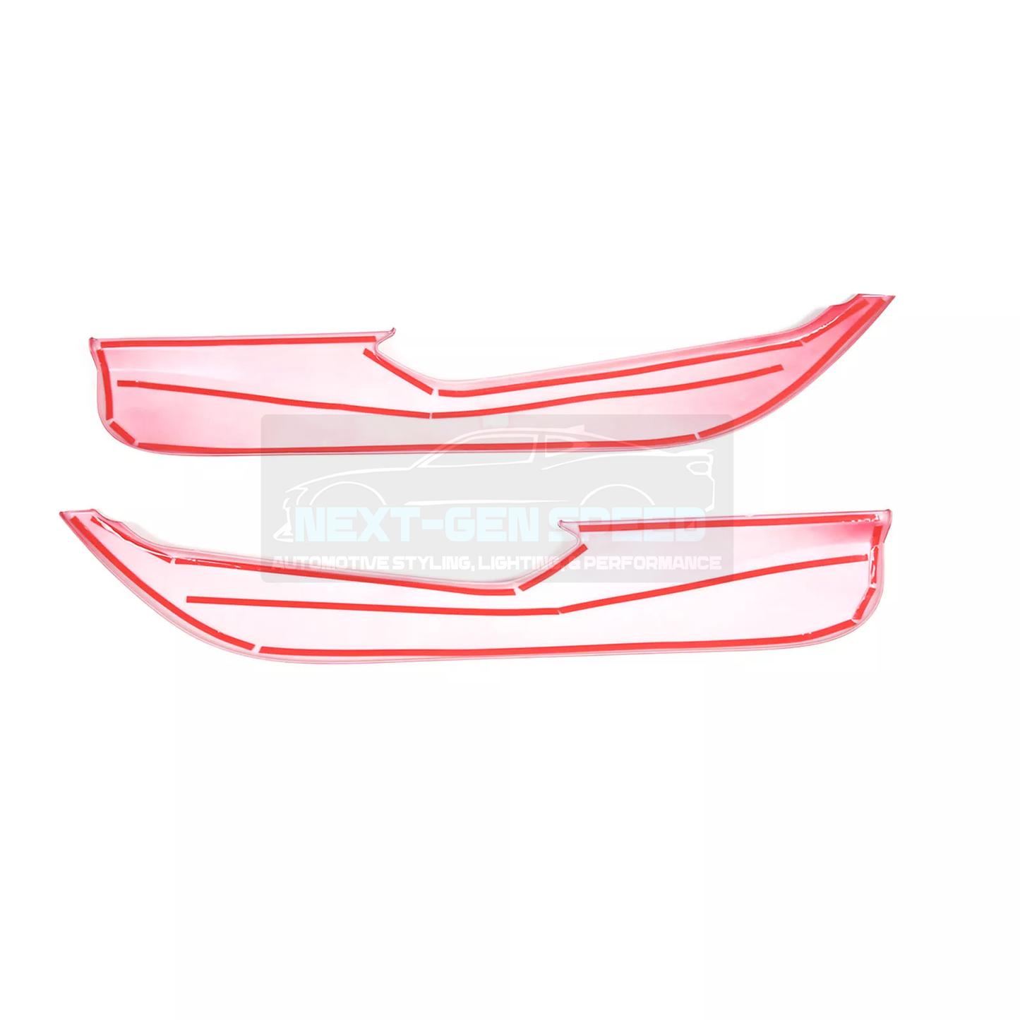 C8 Corvette Red Interior ABS Door Kick Panel Covers