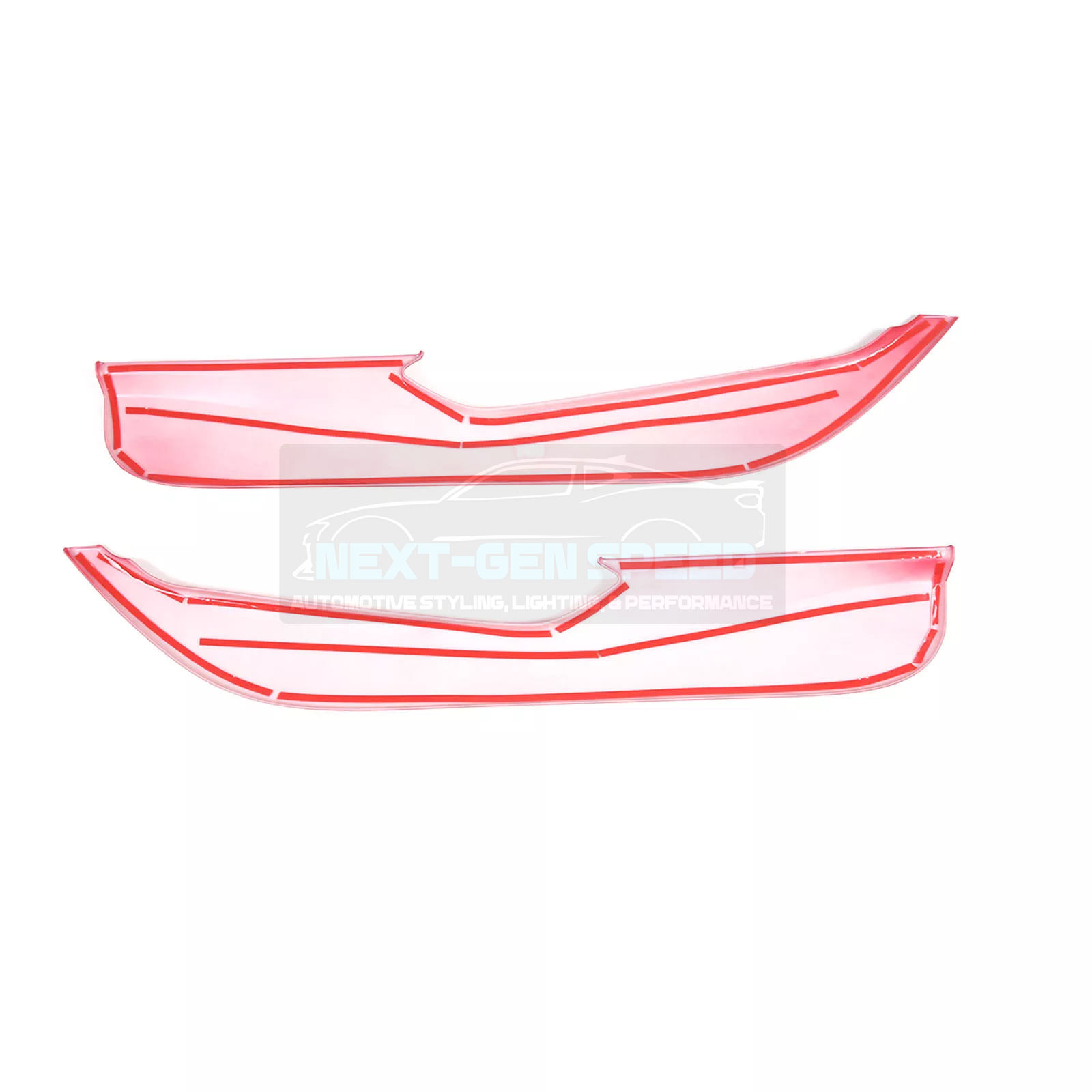 C8 Corvette Red Interior ABS Door Kick Panel Covers