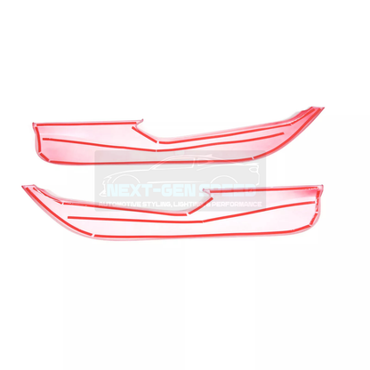 C8 Corvette Red Interior ABS Door Kick Panel Covers
