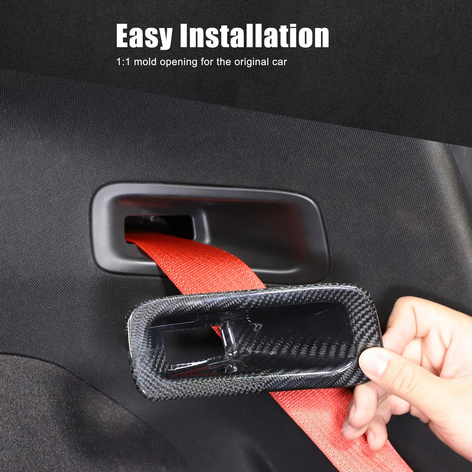 C8 Corvette Real Carbon Fiber Seat Belt Trim Cover | Stingray / Z06