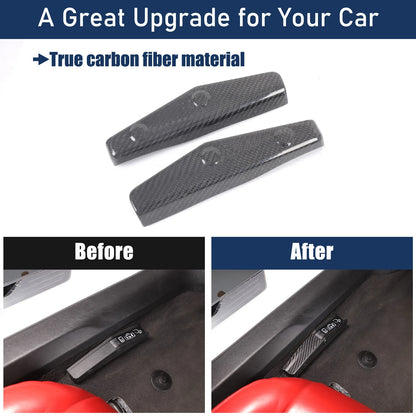 C8 Corvette Carbon Fiber Emergency Door Unlock Trim Covers