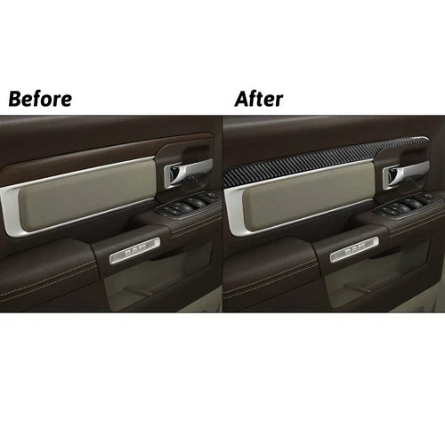 2016 - 18 Dodge Ram Carbon Fiber Interior Door Panel Trim | Next-Gen Carbon