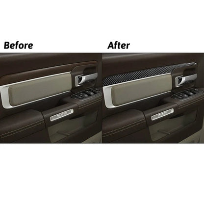 2016 - 18 Dodge Ram Carbon Fiber Interior Door Panel Trim | Next-Gen Carbon