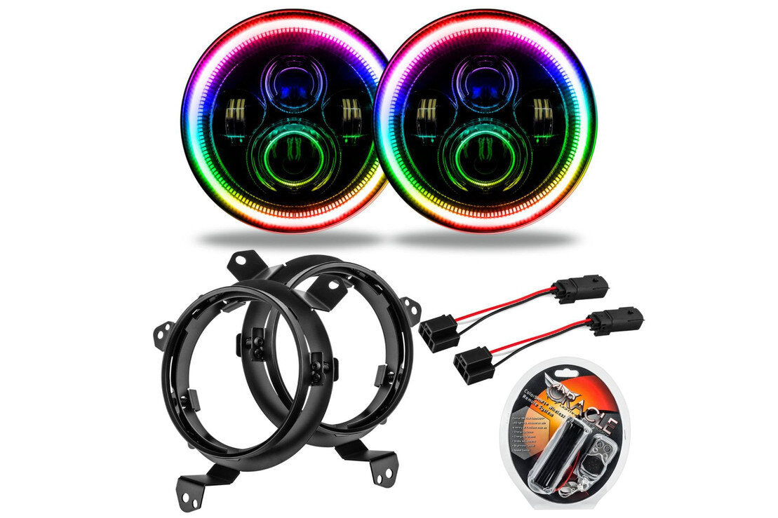 Wrangler JL/Gladiator JT Dynamic ColorSHIFT 7" High Powered LED Headlights (Pair)