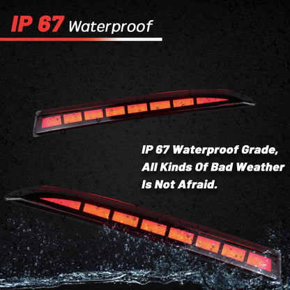 2016 - 24 Camaro Smoked LED Sequential Rear Bumper Reflectors