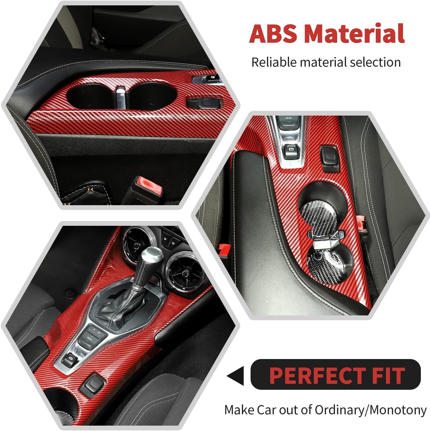 2016 - 24 Camaro Carbon Fiber ABS Center Console Cover