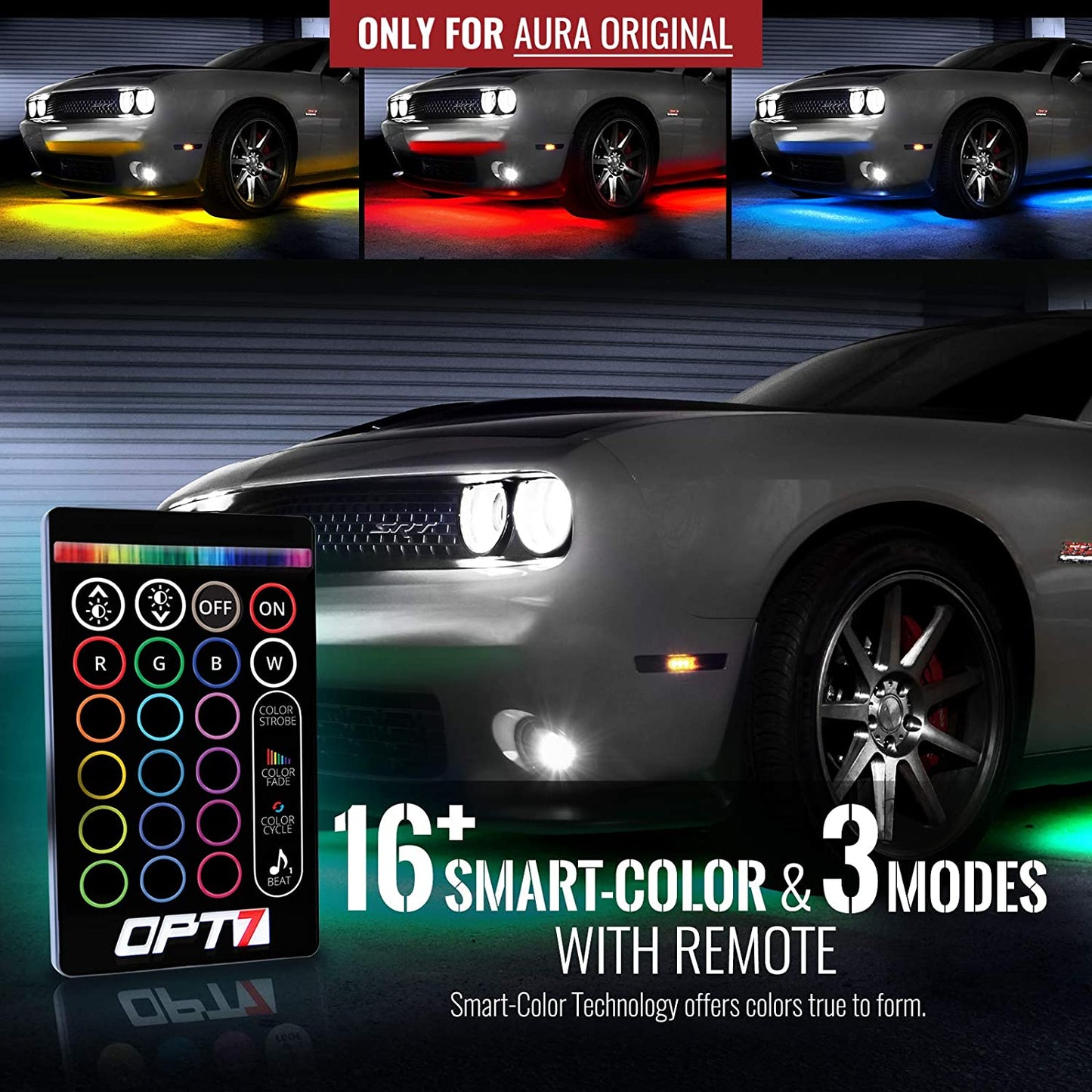 OPT 7 RGB LED Underglow Lighting Kit w/ Remote &amp; Sound sync