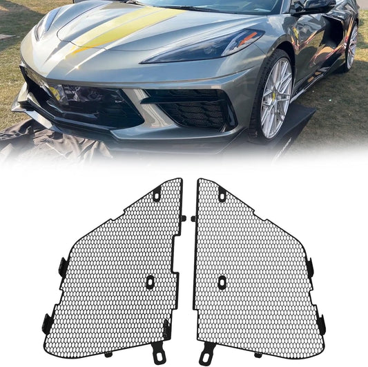 C8 Corvette Stingray Front Grill Covers Radiator Guards w/Bolts |