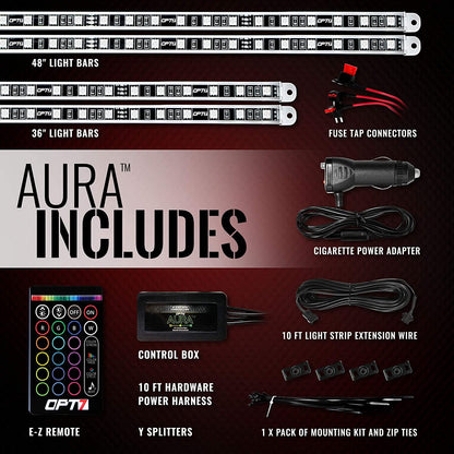 OPT 7 RGB LED Underglow Lighting Kit w/ Remote &amp; Sound sync