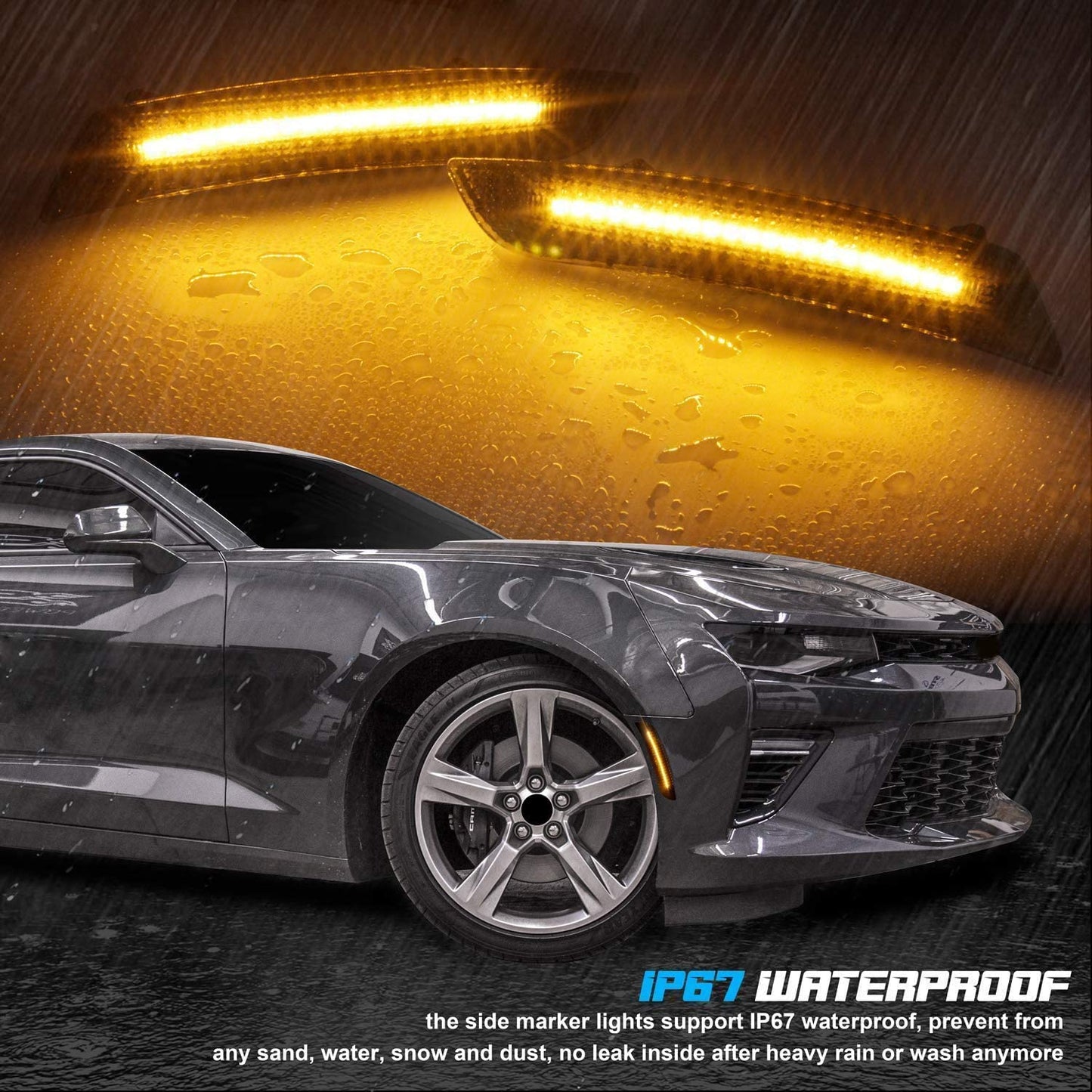 2016 - 24 Camaro Smoked LED Side Marker Lights