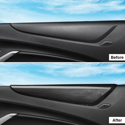 2016-24 Camaro Carbon Fiber Interior ABS Door Panel Armrest Trim Cover