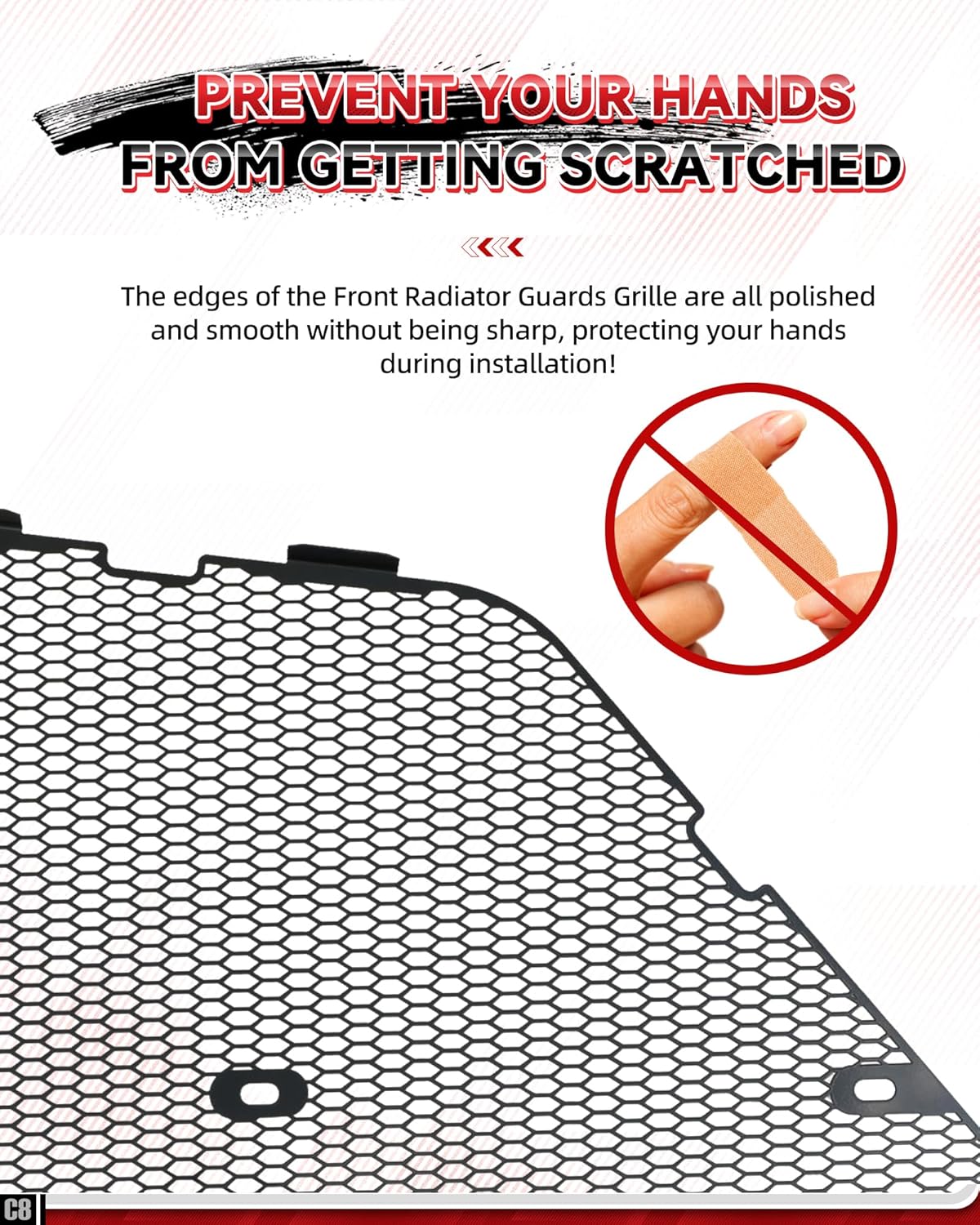 C8 Corvette Stingray Front Grill Covers Radiator Guards w/Bolts |