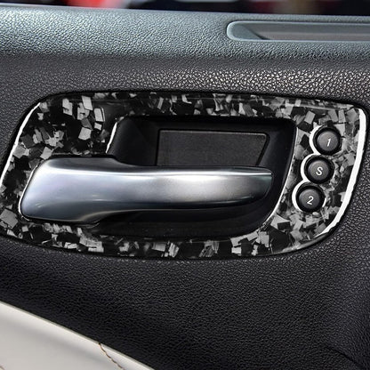 2011 – 24 Dodge Charger Forged Carbon Fiber Interior Door Handle Trim Covers