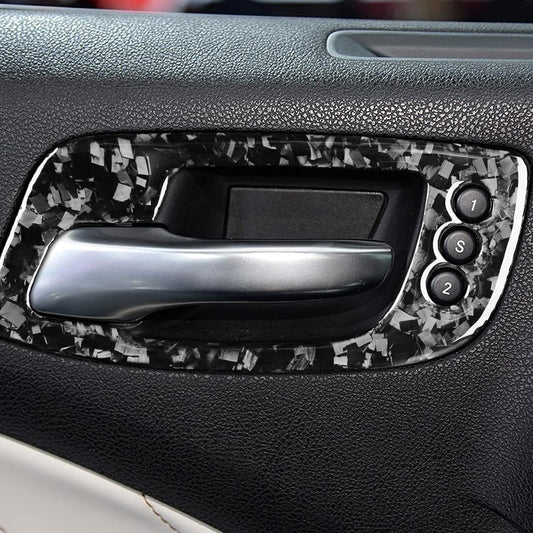 2011 – 24 Dodge Charger Forged Carbon Fiber Interior Door Handle Trim Covers