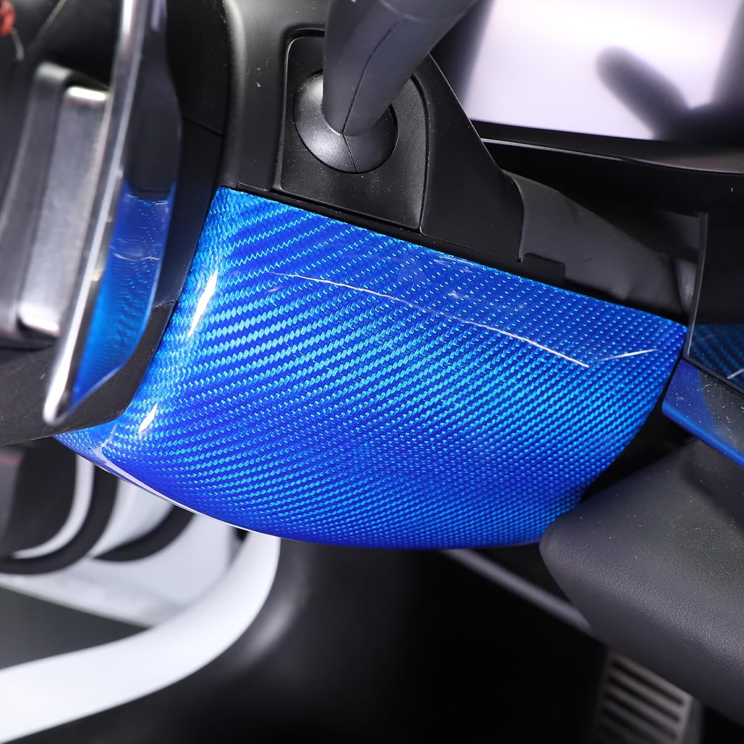 C8 Corvette Carbon Fiber Steering Wheel Base Lower Cover | Black / Red / Blue/ Forged