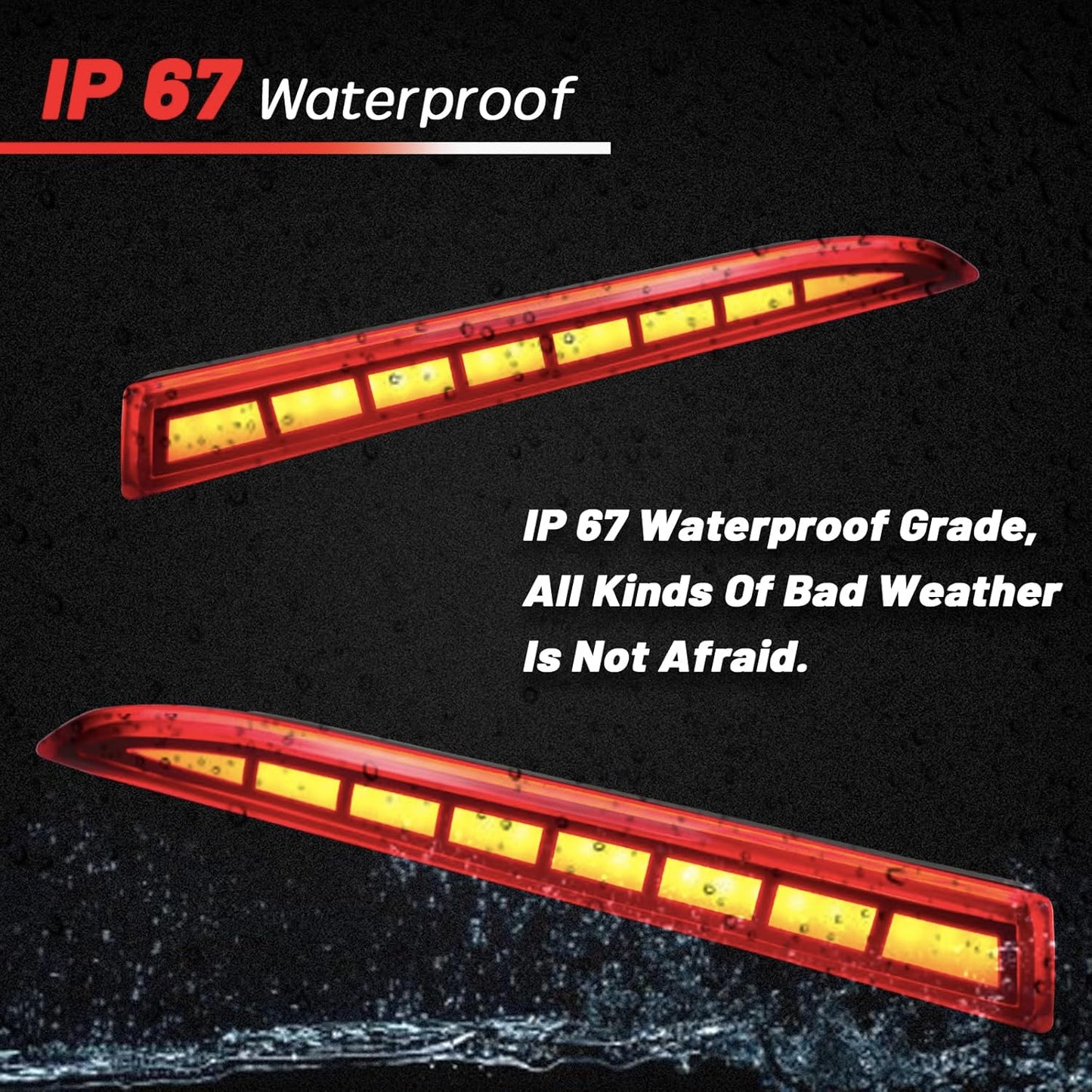 2016 - 24 Camaro Smoked LED Sequential Rear Bumper Reflectors