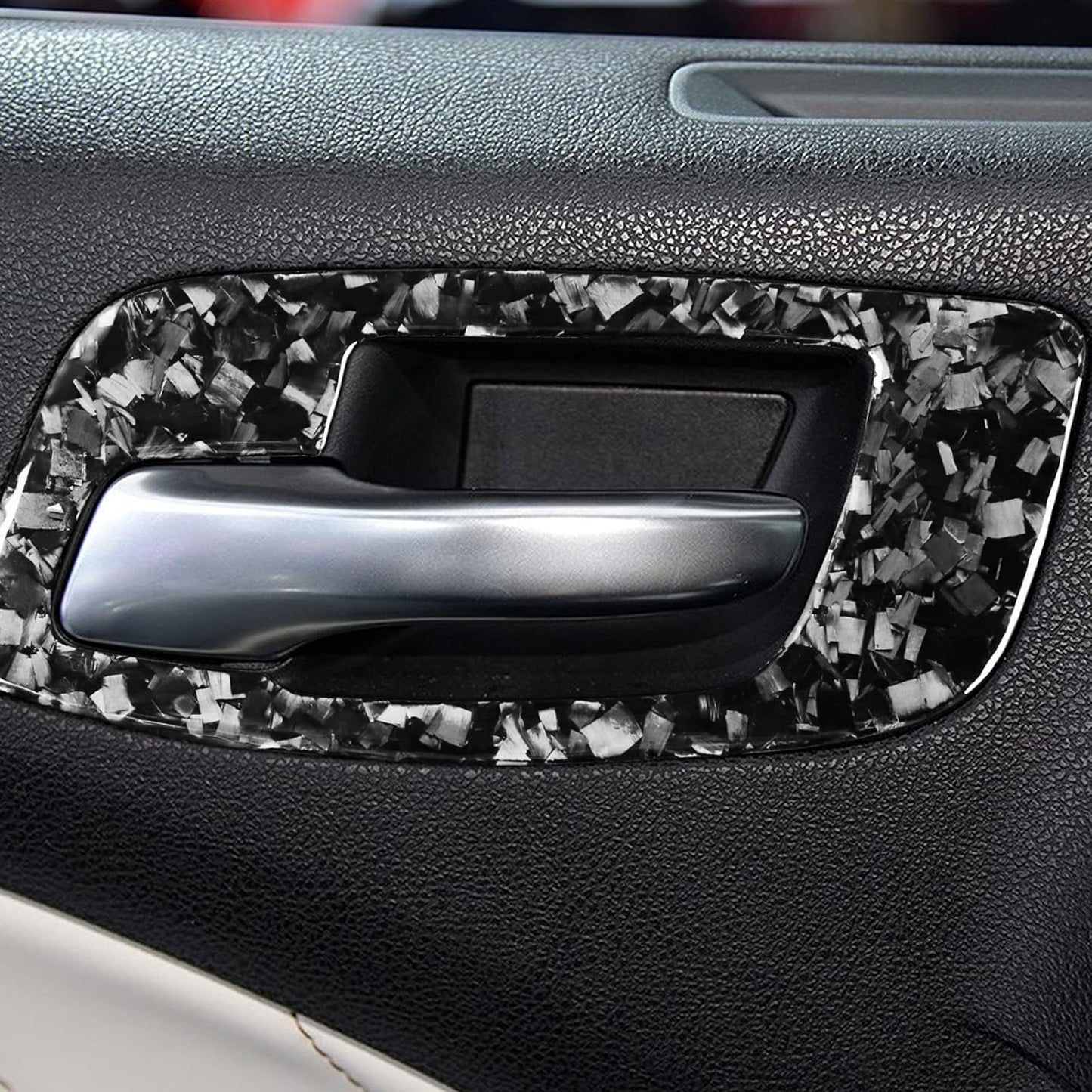 2011 – 24 Dodge Charger Forged Carbon Fiber Interior Door Handle Trim Covers