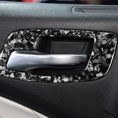 2011 – 24 Dodge Charger Forged Carbon Fiber Interior Door Handle Trim Covers