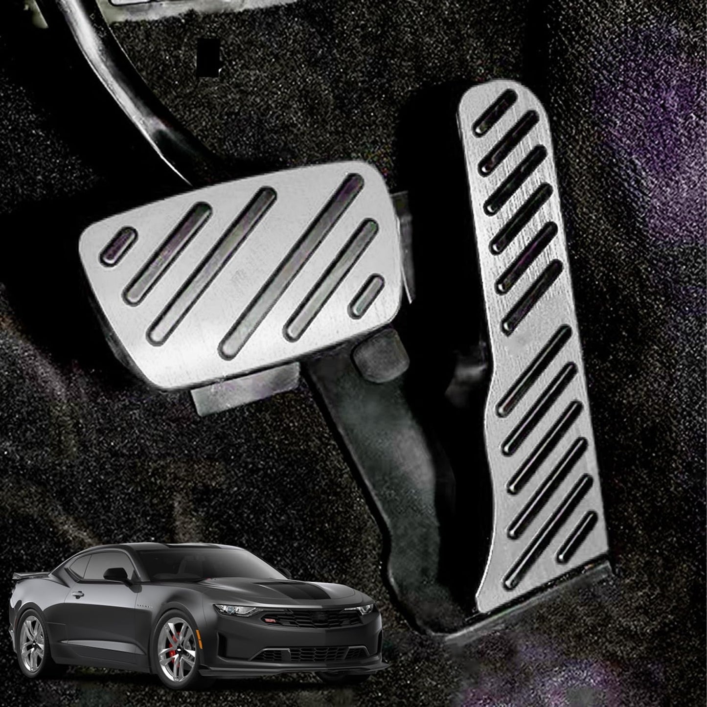 2016 - 24 Camaro Aluminum Gas and Brake Pedal Covers | Next-Gen Speed