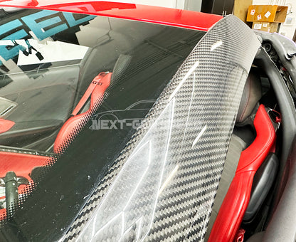 C8 Corvette Carbon Fiber Exterior Windshield Pillar Covers