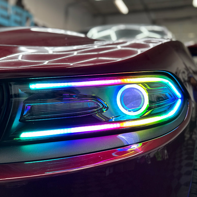 2015 - 24 Dodge Charger Pre-Built RGB Color Changing Headlights | Next-Gen Flow image 6