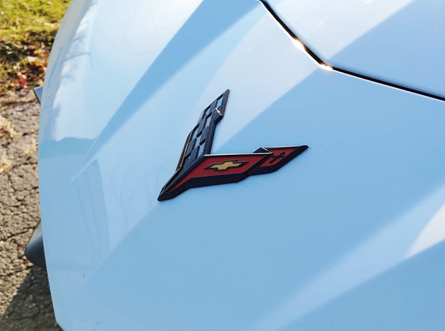 C8 Corvette Carbon Flash GM Front Bumper Emblems (84657780)