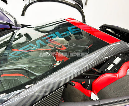 C8 Corvette Carbon Fiber Exterior Windshield Pillar Covers