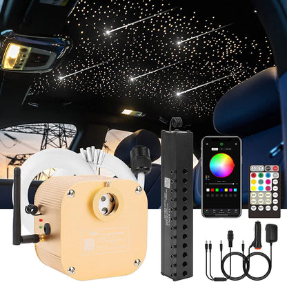 Star Light Meteor/Shooting Star Headliner LED Ceiling Kit - Twinkle | Dual Port | Assorted | Bluetooth/Remote image 0
