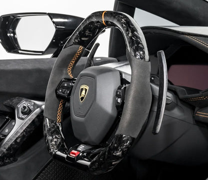 2014 - 24 Lamborghini Huracan Custom Carbon Fiber Steering Wheel | Next-Gen Carbon image 4