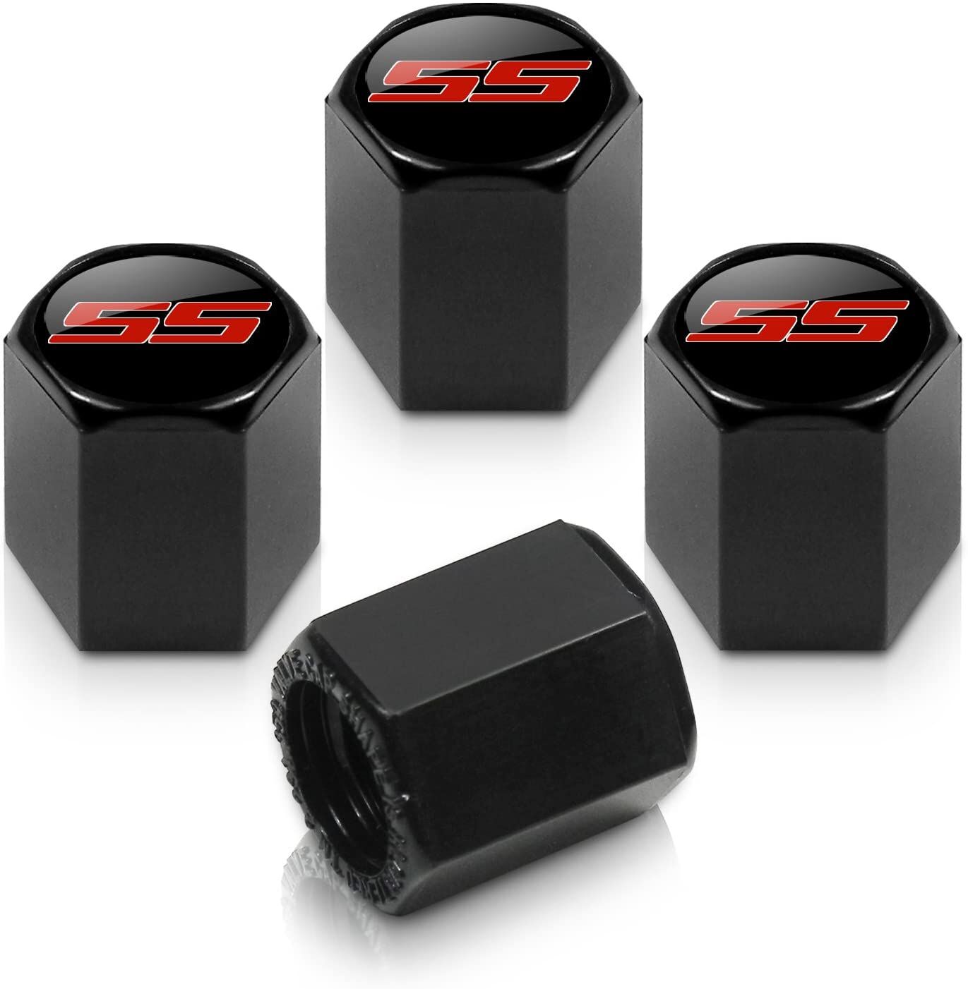 Camaro SS Elite Gloss Black SS Valve Stem Caps image 0