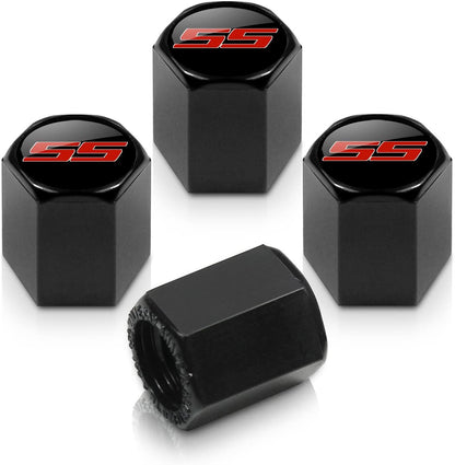 Camaro SS Elite Gloss Black SS Valve Stem Caps image 0