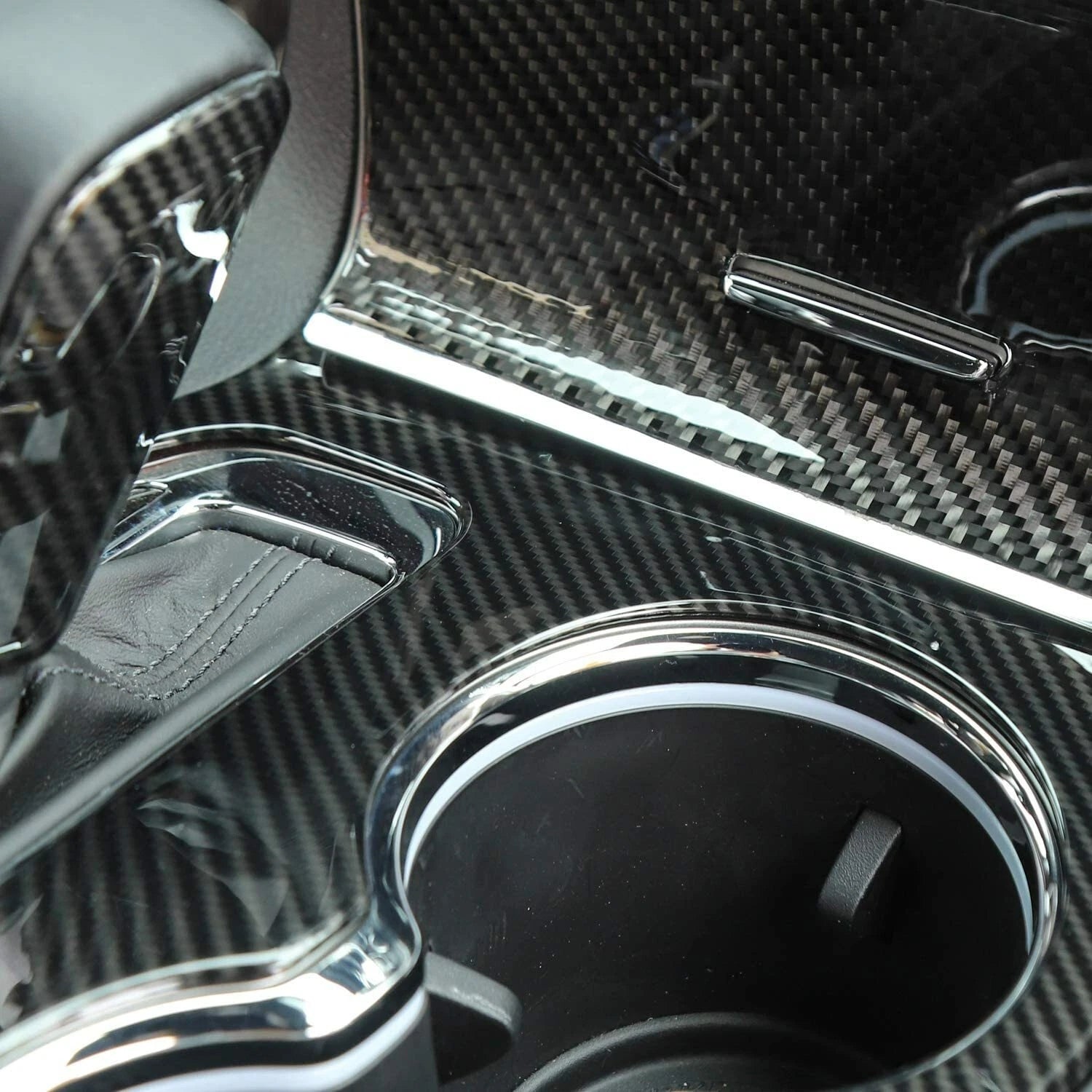 2017 - 21 Grand Cherokee Trackhawk Carbon Fiber Center Console Trim Kit