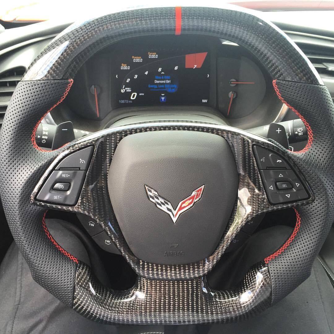 2014-19 C7 Corvette Custom Carbon Fiber Steering Wheel (Complete/Heated) | Next-Gen Carbon