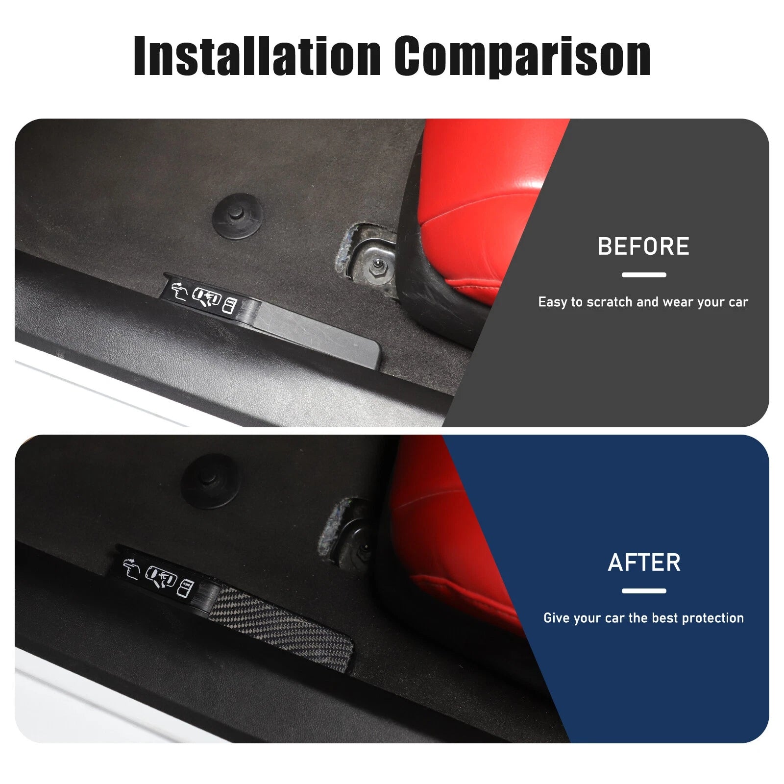 C8 Corvette Carbon Fiber Emergency Door Unlock Trim Covers