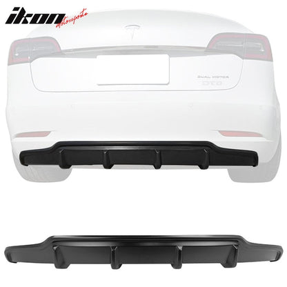 2017 - 23 Model 3 V Style Unpainted Rear Diffuser