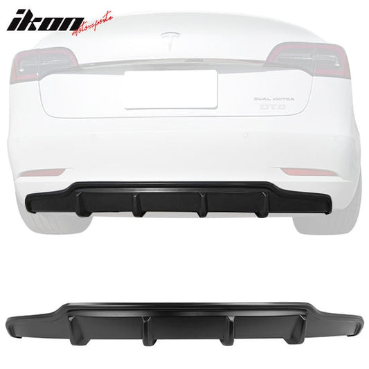 2017 - 23 Model 3 V Style Unpainted Rear Diffuser