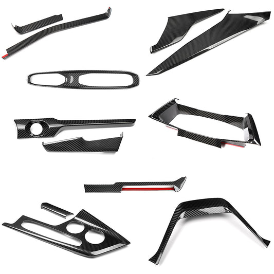 2026+ C8 Corvette Carbon Fiber Interior Trim Kit | 12-Piece Set image 0