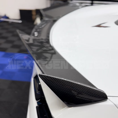 C8 Corvette Z06 Extended Carbon Fiber Rear Wing Spoiler | Next-Gen Carbon